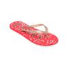 Sandale ROXY "Tahiti", Gr. 10(41), rot, gold, Obermaterial: 100% Synthetikmaterial / Futter: N/A / Außensohle: 100% EVA, Schuhe