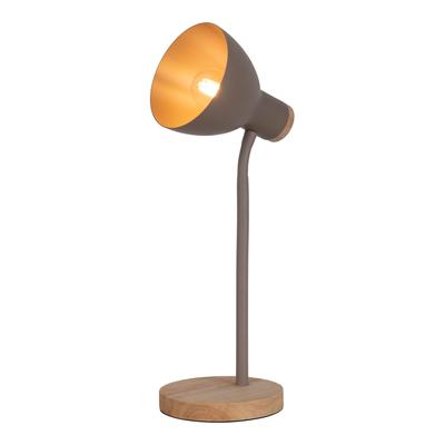 NÄVE Schreibtischlampe "Marie", braun, H: 36,50cm, Lampen, Fuß und Schirm z.T. aus Holz, Schirm flexibel beweglich, E14 Image