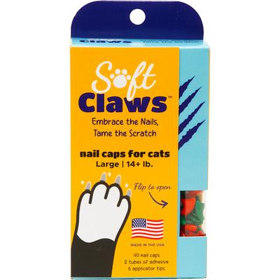 Soft Claws Seasonal Holiday Red & Green Cat Nail Caps, Large