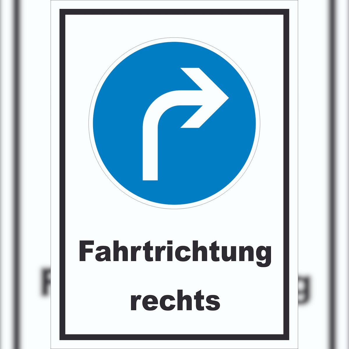 HB-Druck Schild Fahrtrichtung rechts A2 (420x594mm)