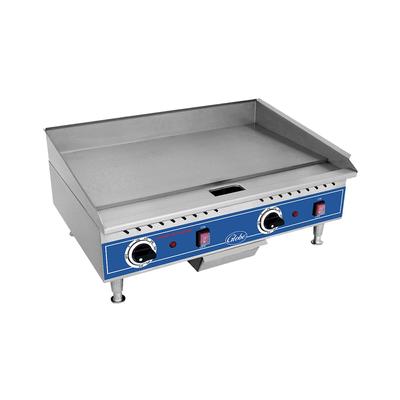 Globe PG24E 24" Electric Commercial Griddle w/ Thermostatic Controls - 3/8" Steel Plate, 208-240v/1ph, 24.6" W, Stainless Steel