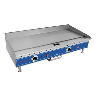 Globe PG36E 36" Electric Commercial Griddle w/ Thermostatic Controls - 1" Steel Plate, 208-240v/1ph, 3/8" Plate, Stainless Steel