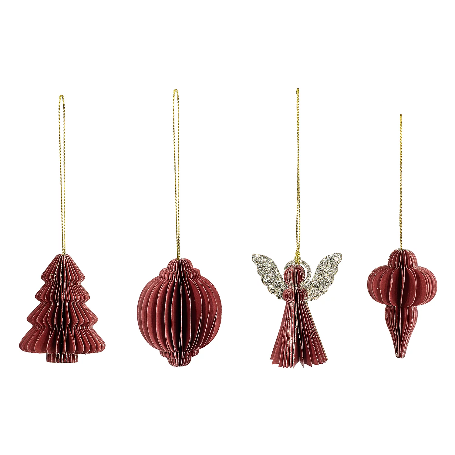 Suspensions alvéolées "Noël", rouge