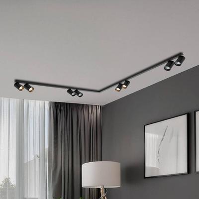 Deckenspot Hero, schwarz, 8-flammig, 240 cm, Metall, GU10 Hero Milagro Lighting, dimmbar, schwarz, für Wohn- / Esszimmer, Aluminium, Modern, Strahler Image