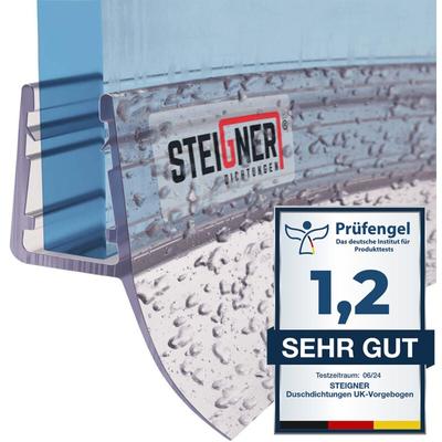 Duschdichtung, 110cm, Glasstärke 6/7/ 8 mm, Vorgebogene pvc Ersatzdichtung für Runddusche, UK12 Image