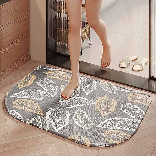 Tapis de salle de bain fin, séchage rapide, absorbant, antidérapant, tissé en sisal, tapis de bain pour salle de bain, tapis de salle de bain, tapis de salle de bain, tapis de sol tissé lavable, tapis