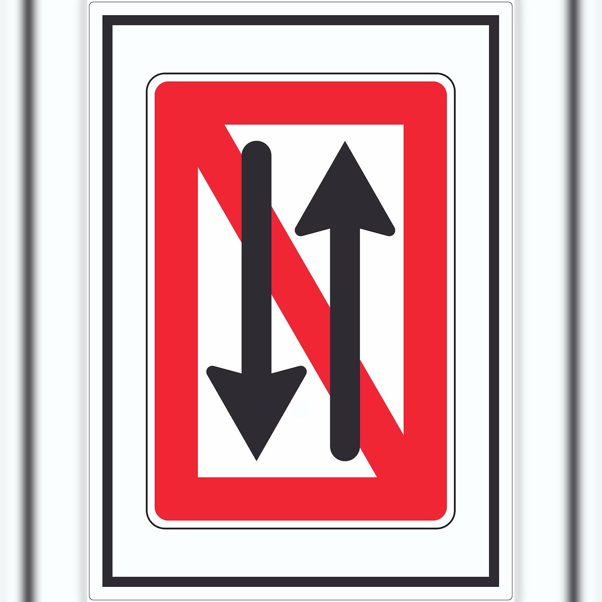 HB-Druck Begegnen und überholen verboten Symbol Aufkleber A4 (210x297mm) Image