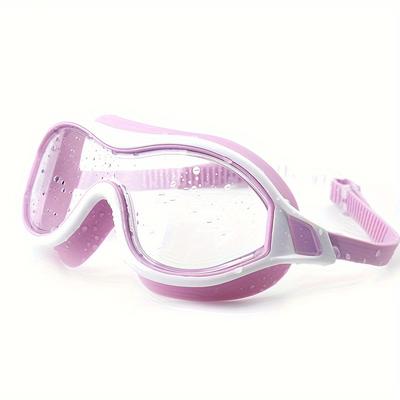 TEMU 1pc Adult Swimming Goggles, Hd Lens, 3d Design, , Comfortable Silicone Seal, Adjustable Strap, Pc Material, For Men And Women - Swim Glasses For Adults Image