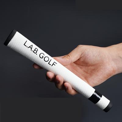 TEMU 1pc Putter Grip - New Off-center Hole Design, Rubber White Grip With Black Ends, Ideal For Enhancing Control , Golf Grip Accessory | Ergonomic Grip | Rubberized Texture Image