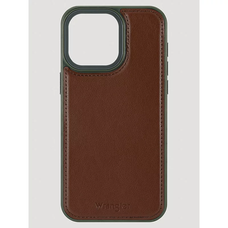 Wrangler Smartphone Leather Case Brown Size 16 Pro Max