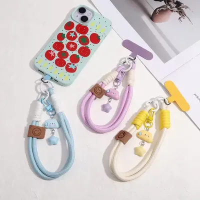 Fashion Cloud Cell Phone Lanyard Keychain Pendant Mug Camera Package Lanyard Handmade Bowl Rope Cell Phone Cases Pendant
