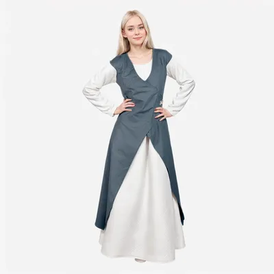 Damen Mittelalter Wappenrock Renaissance Jacke Wikinger Mantel Image