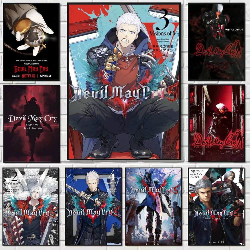 D-Devil M-May Cry Poster High Quality Wall Art for Home Office Bedroom Living Room Hallway Bar Perfect Gift Idea Image