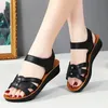 Frauen Sandalen Peep Toe Sommer PU Leder Hausschuhe Mode Nicht-slip Keile Outdoor Strand Schuhe frauen Schuhe Plus größe 36-43