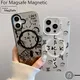 Custodia magnetica di lusso Travis Scott Cactus Jack Magsafe per iPhone 11 12 13 14 15 16 Pro Max Plus Cover posteriore anticaduta placcata morbida