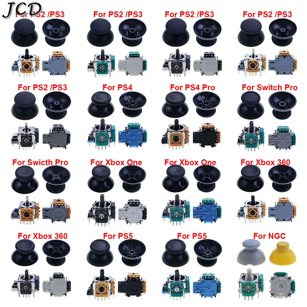 Für PS2 PS3 PS4 Pro PS5 3D Analog Joystick Sensor Modul Ersatz Für Schalter Pro NGC Xbox 360 One Controller Thumb-Stick Kappen