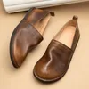 Weiches Rindsleder für Herren, flach, lässig, Business-Schuhe, 2025, Sommer, Herbst, neue runde Zehen, echtes Leder, tägliche Outdoor-Social-Schuhe für Herren