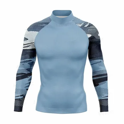 Mens Rash Guard Long Sleeve Swim Shirts for Men UPF 50+ UV Protection Compression Short Sleeve Water Shirts Quick Dry