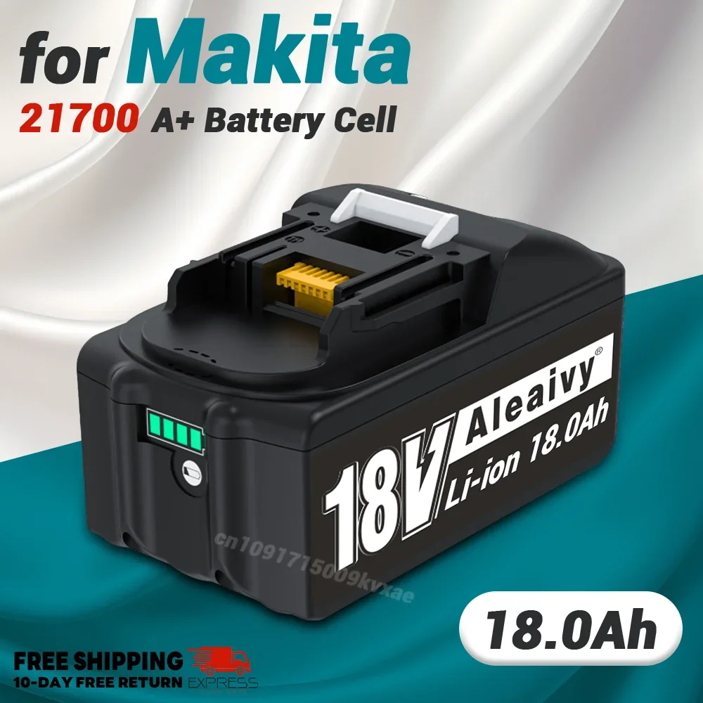 Für Makita 18 V 21700 A + Zelle Batterie 18 Ah akku Kompatibel BL1830 BL150B BL1860B Batterie Hammer Bohrer Power werkzeuge Image