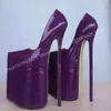 Lila Patent Leder Plattform Flache Pumpen Sexy 30 cm Stiletto High Heel Pole Dance Mode Frauen Schuhe 2025 Sommer para Mujere