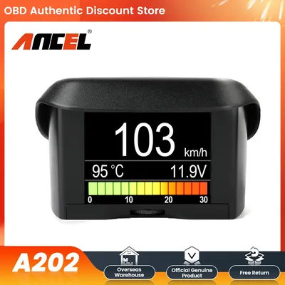 Ancel A202 OBD2-Scanner für Automobile, Bordcomputer, Auto, digitales OBD 2-Computer-Display, Geschwindigkeit, Kraftstoffverbrauch, Temperaturanzeige