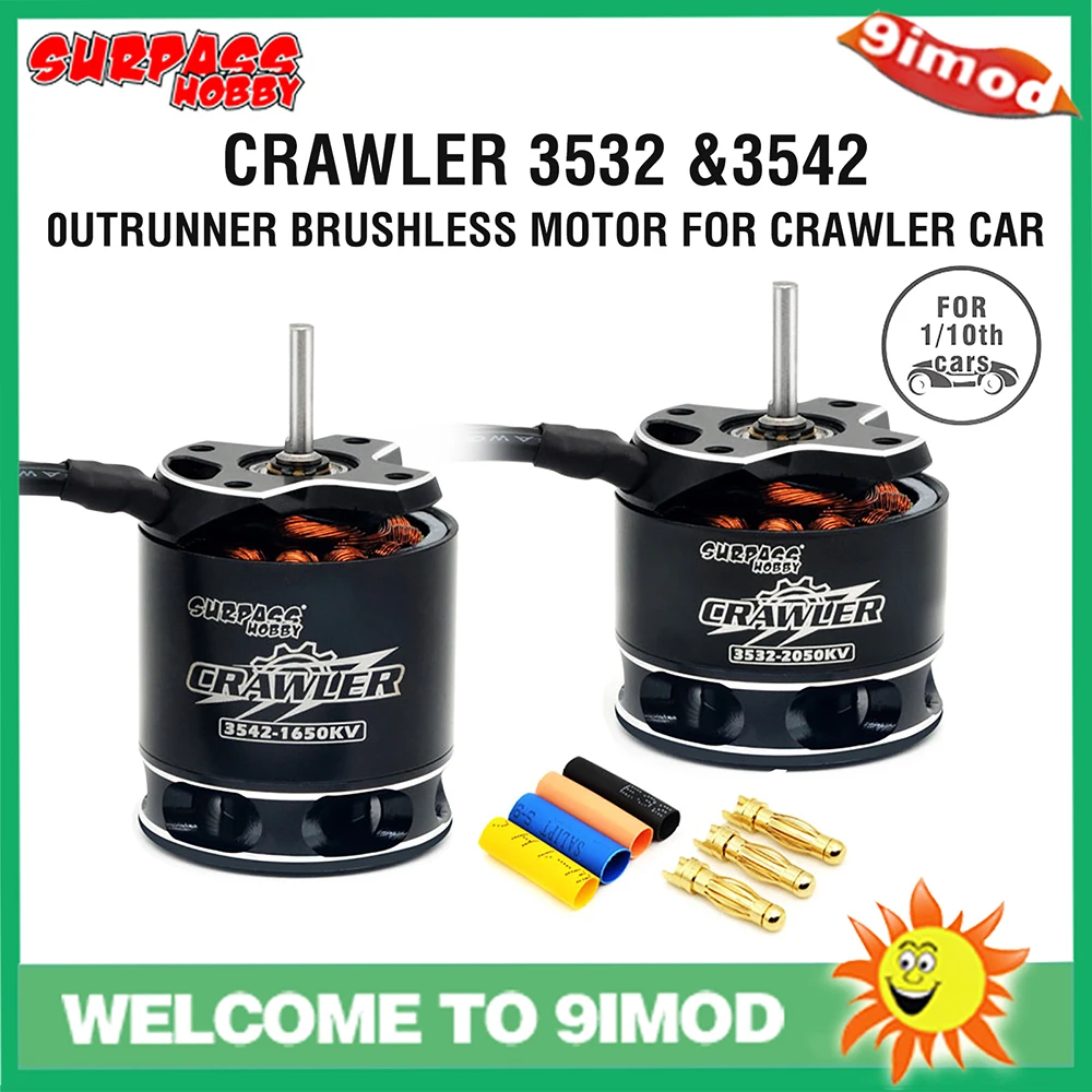 Surpass Hobby 3532 3542 Crawler Outrunner Brushless Motor for 1/10 1/12 RC Crawler Car Axial SCX10 TRX-4 TRX-6 Tamiya