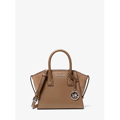 Michael Kors Avril Extra-Small Leather Satchel Brown One Size