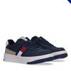 Sneaker TOMMY HILFIGER, Kinder, Gr. 38, blau (blau, weiß), Synthetik, sportlich, Schuhe, Retro Sneaker, Freizeitschuh mit Reißverschluss