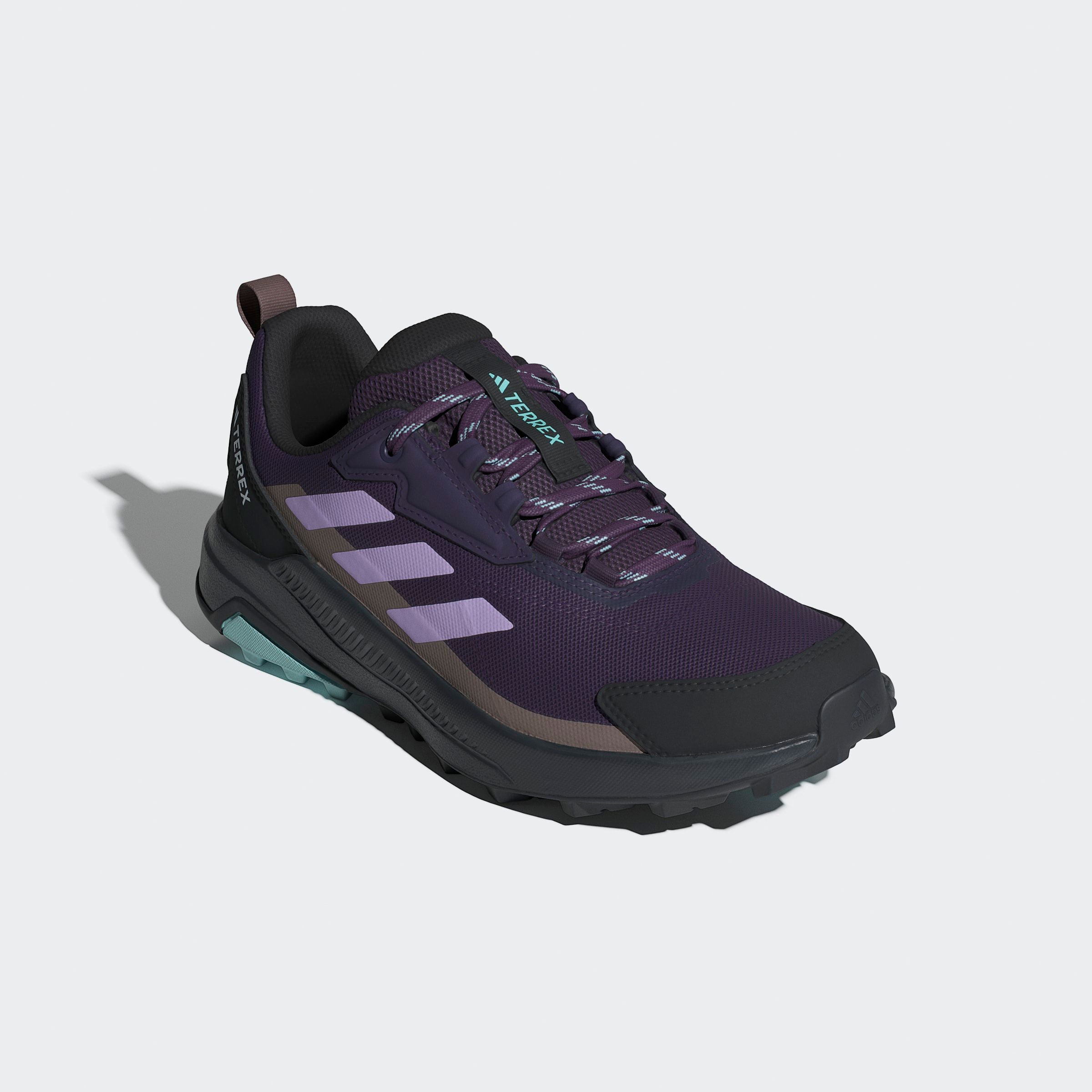 Wanderschuh ADIDAS TERREX "TERREX ANYLANDER", Damen, Gr. 39, aurora plum, powder plum, trace braun, Textil, Schuhe Wanderschuh, Topseller