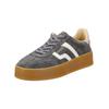 Plateausneaker GANT "Gant Sneaker Veloursleder", Damen, Gr. 41, grau (dunkelgrau), Veloursleder, casual, Schuhe