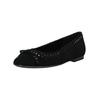 Ballerina GABOR "Gabor Ballerinas Veloursleder", Damen, Gr. 40, schwarz, Veloursleder, casual, Schuhe