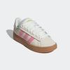 Sneaker ADIDAS SPORTSWEAR "GRAND COURT ALPHA", Gr. 42, sanftes weiß, bliss pink, gold metallic, Leder, Textil, sportlich, Schuhe, Design inspiriert vom adidas Campus 00