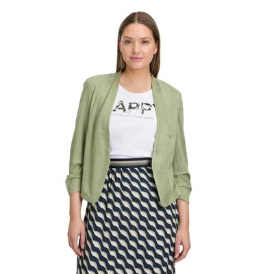 Jackenblazer BETTY BARCLAY "Betty Barclay Blazer-Jacke mit 3/4 Arm", Damen, Gr. 36, grün (oil grün), Obermaterial: 92% Polyester, 8% Elasthan., casual, gerade normal, 3/4-Ärmel, Blazer, Material Image