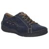 Schnürschuh JOSEF SEIBEL "Fergey 40", Damen, Gr. 43, blau, Leder, casual, Schuhe, Freizeitschuh, Komfortschuh mit Wechselfußbett