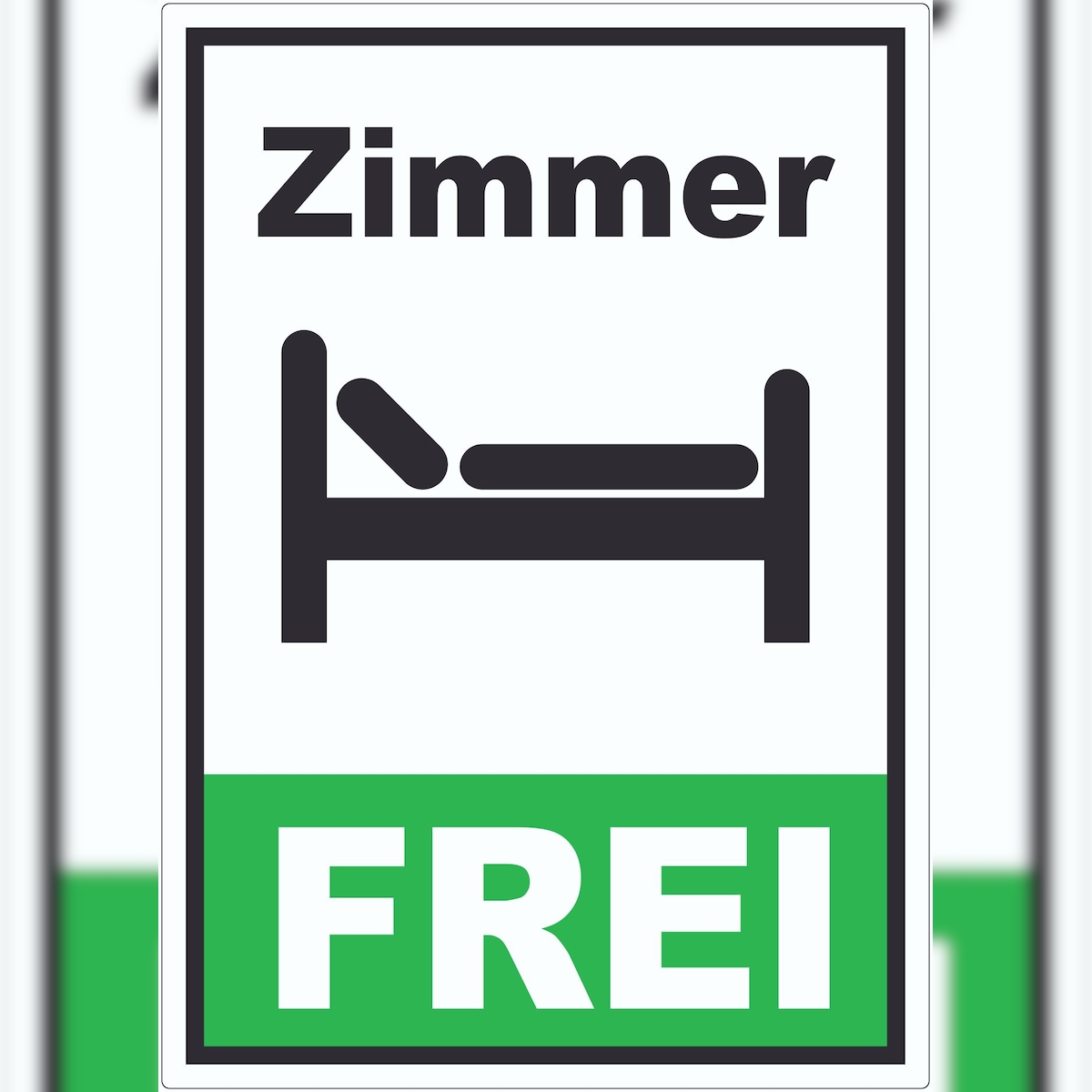 HB-Druck Zimmer FREI Aufkleber Hochkant A6 (105x148mm) Image