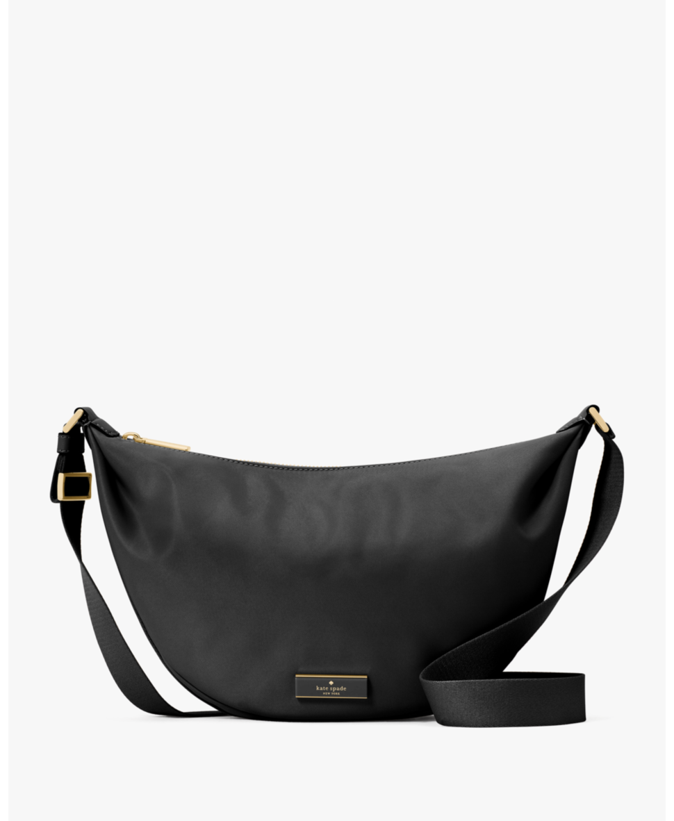 Kate Spade Womens Carter Ksnyl Medium Sling Bag - Black Nylon - One Size | Kate Spade Sale | Discount Designer Brands