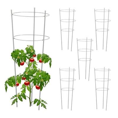 relaxdays 6er-Set Rankhilfe 76 cm grau grau Image