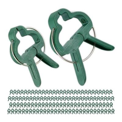 relaxdays 120er-Set Pflanzenclips groß & klein