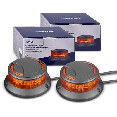 Enva 2x LED Rundumleuchte Rundumkennleuchte 12/24V 11W orange [Hersteller-Nr. 40974809]