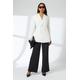 Principles Womens Double Breasted Linen Pinstripe Blazer - Natural Viscose - Size 10 UK | Principles Sale | Discount Designer Brands