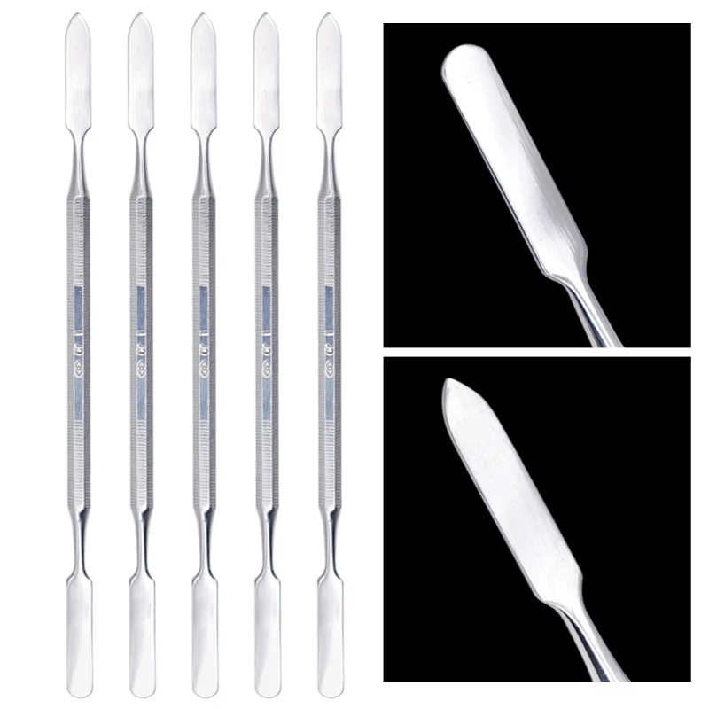 5 stücke Dental Pulver Mischen Messer Zement Spatel Edelstahl Doppel Enden Mischen Stick Zahnarzt Instrument Werkzeuge Rührstab Image