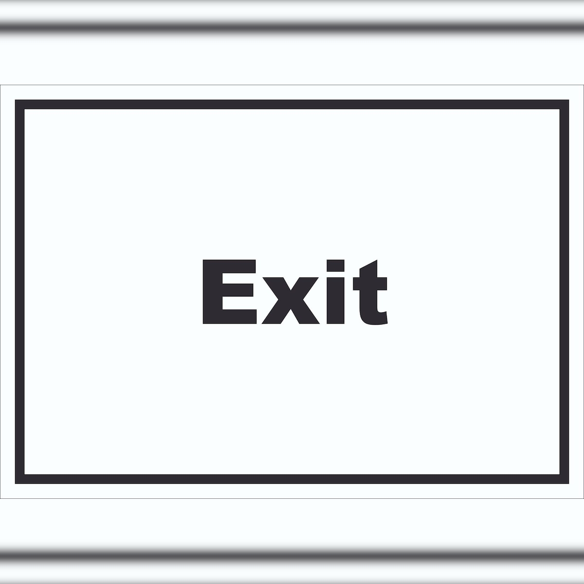 HB-Druck Exit Schild mit Text Ausgang waagerecht A2 (420x594mm) Image