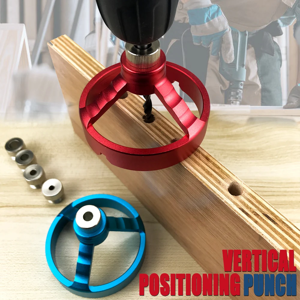 90-Grad-Bohrführung Bohrer Aluminiumlegierung Locher Locator Jig 5/6/7/8/9/10 mm Buchse Holzbearbeitungswerkzeuge Image