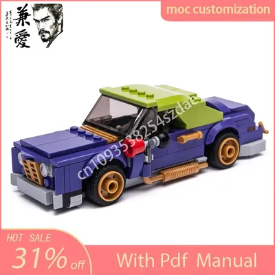 221PCS Hot MOC 709066wide Jokermobile Batmans Building Blocks Brick Racing Technique Creative Garage DIY Toys Kids Gifts Image