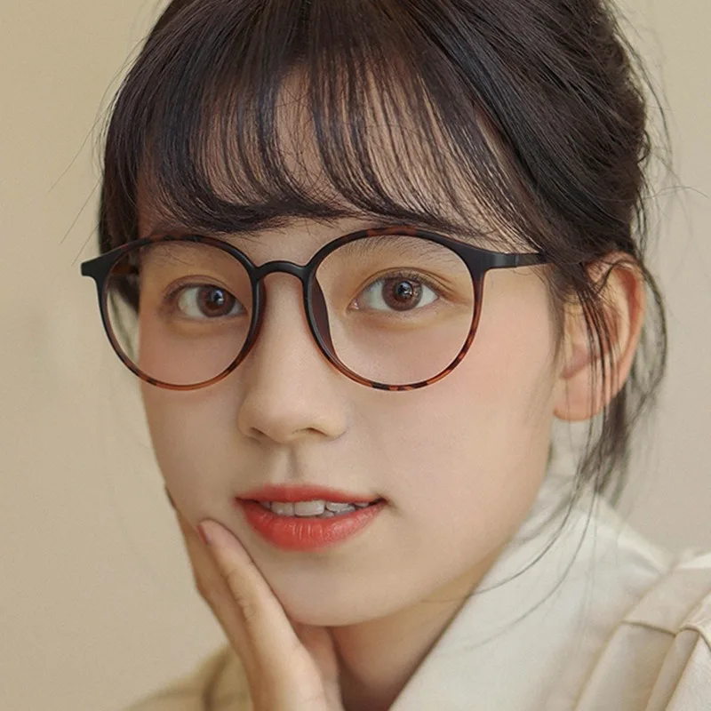 3 Stück koreanische Retro ovale Brillen Damen/Herren Computer Strahlenschutz Brillengestell Image