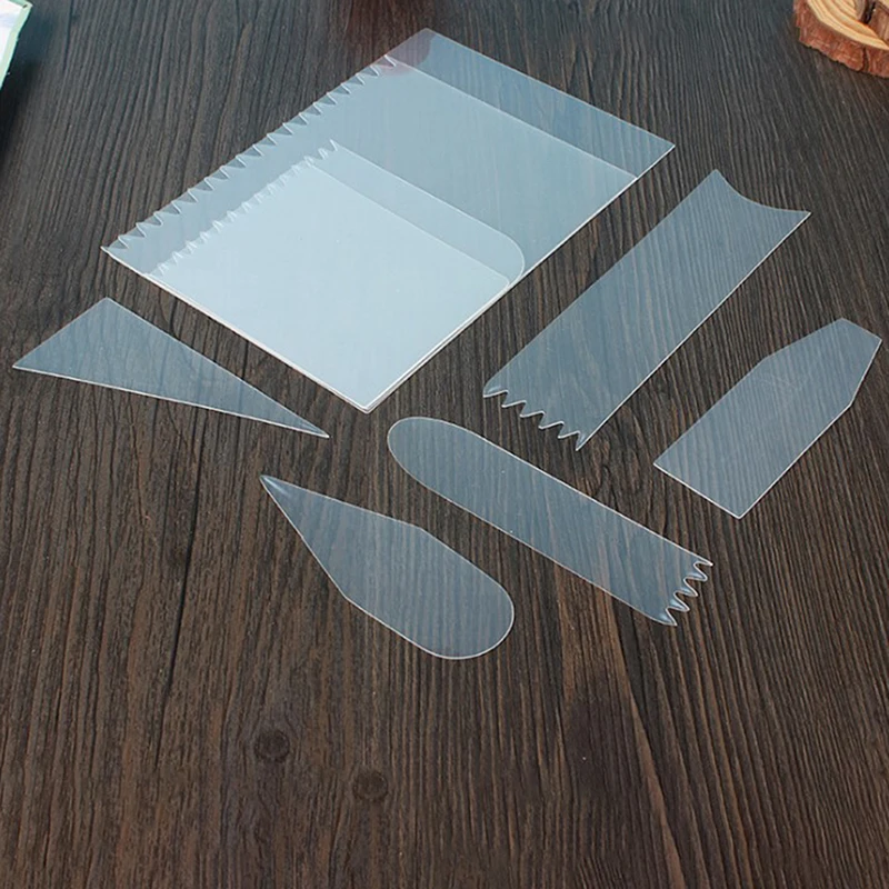 9 Stück Kuchensc haber Creme Spatel Kuchens ch neider Gebäck form Backen Dekorations werkzeuge Image