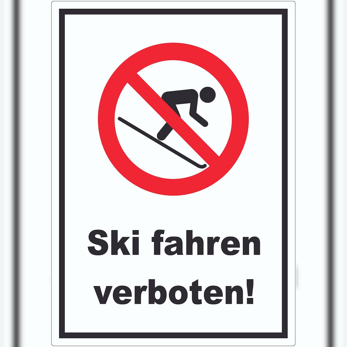 HB-Druck Ski fahren verboten Aufkleber A8 (52x74mm) Image