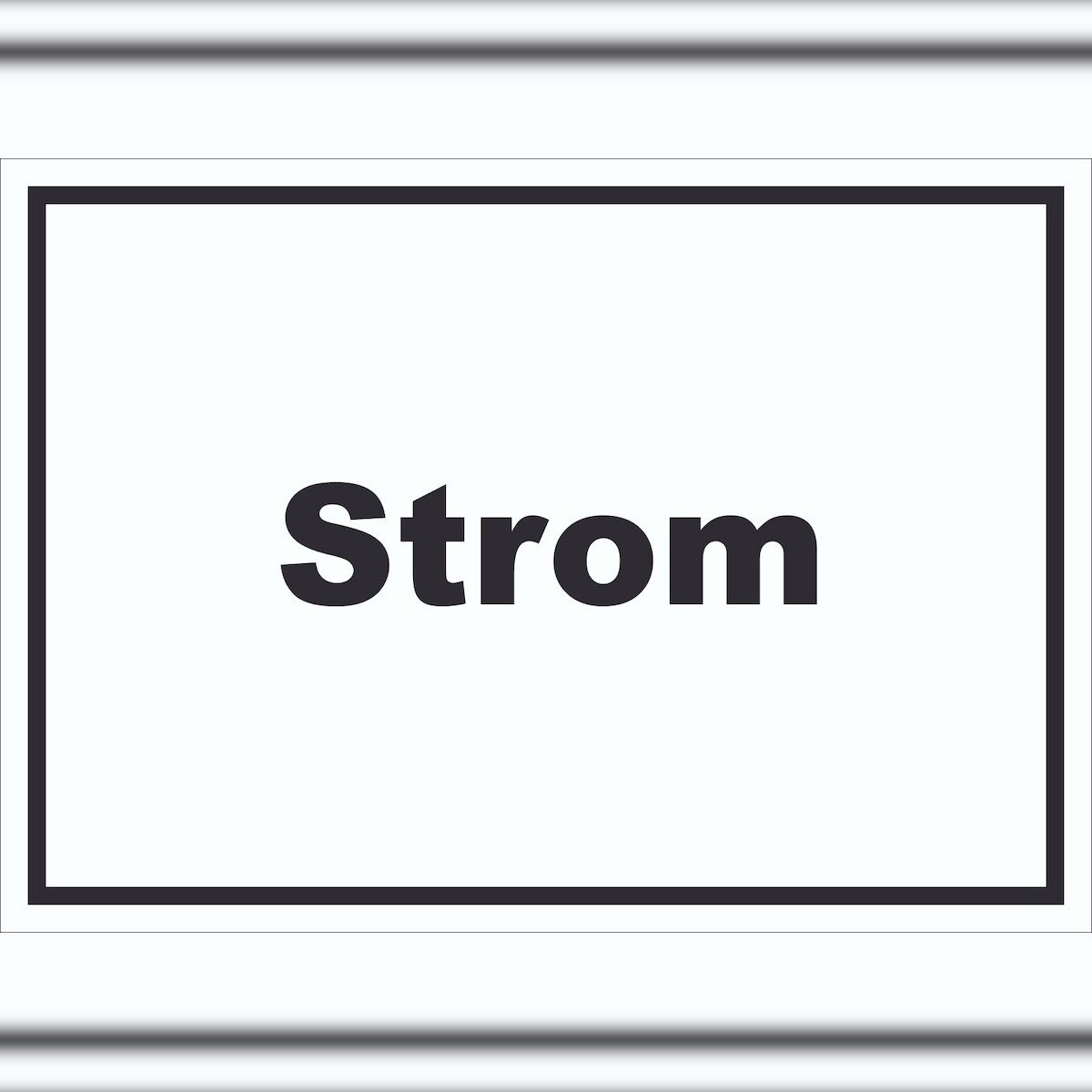 HB-Druck Strom Schild mit Text Anschluss waagerecht A3 Rückseite selbstklebend Image