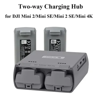 For DJI Mini 2/ Mini 2SE/ Mini 4K Drone Battery Charger Two Way Charging Hub for Mini 2/ Mini SE/ Mini 2 SE/ Mini 4K Accessories