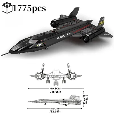 1775 Stück High Detail SR71 Blackbird Fighter Jet Technische Bausteine MOC-Stil Lernspielzeug Back to School Geschenk Urlaub Image